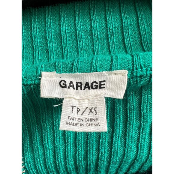 Garage White & Green Half-Zip Shirt - Size X-Small - Picture 6 of 6